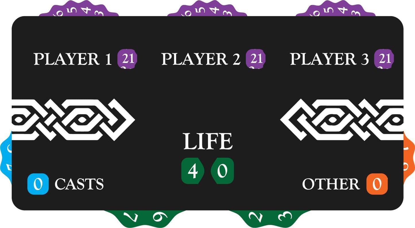 Futhark Commander Life Tracker for MTG – Acrylic Dial Counter with Magnetic Design (EDH Life & Commander Damage Board)