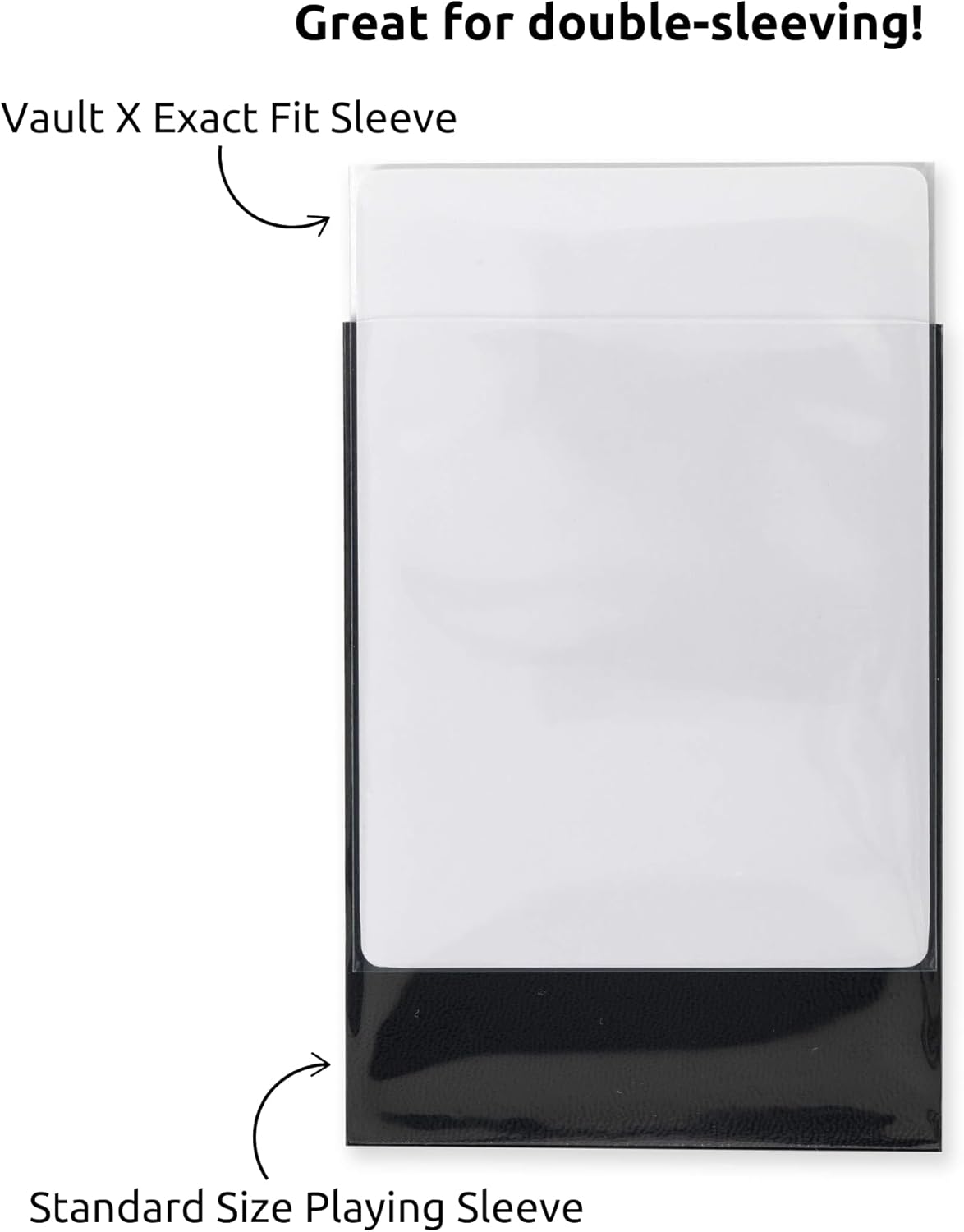 Vault X Exact Fit Inner Sleeves – Clear Standard Card Sleeves (100–500 Count)