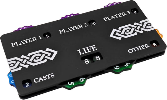 Futhark Commander Life Tracker for MTG – Acrylic Dial Counter with Magnetic Design (EDH Life & Commander Damage Board)