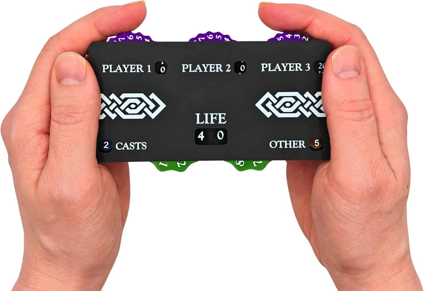 Futhark Commander Life Tracker for MTG – Acrylic Dial Counter with Magnetic Design (EDH Life & Commander Damage Board)