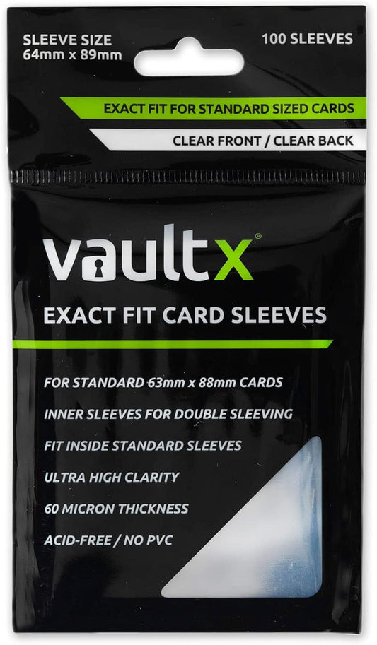 Vault X Exact Fit Inner Sleeves – Clear Standard Card Sleeves (100–500 Count)